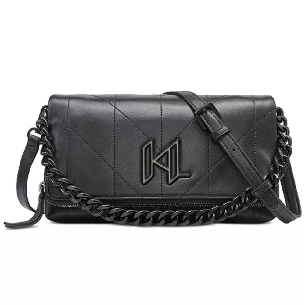 KARL LAGERFELD Lavande Leather Crossbody
